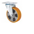 Zestaw kołowy - obrotowy ( płytka) kółko Aluminiowo-poliuretanowe, łożyskowanie Kulkowe PAK